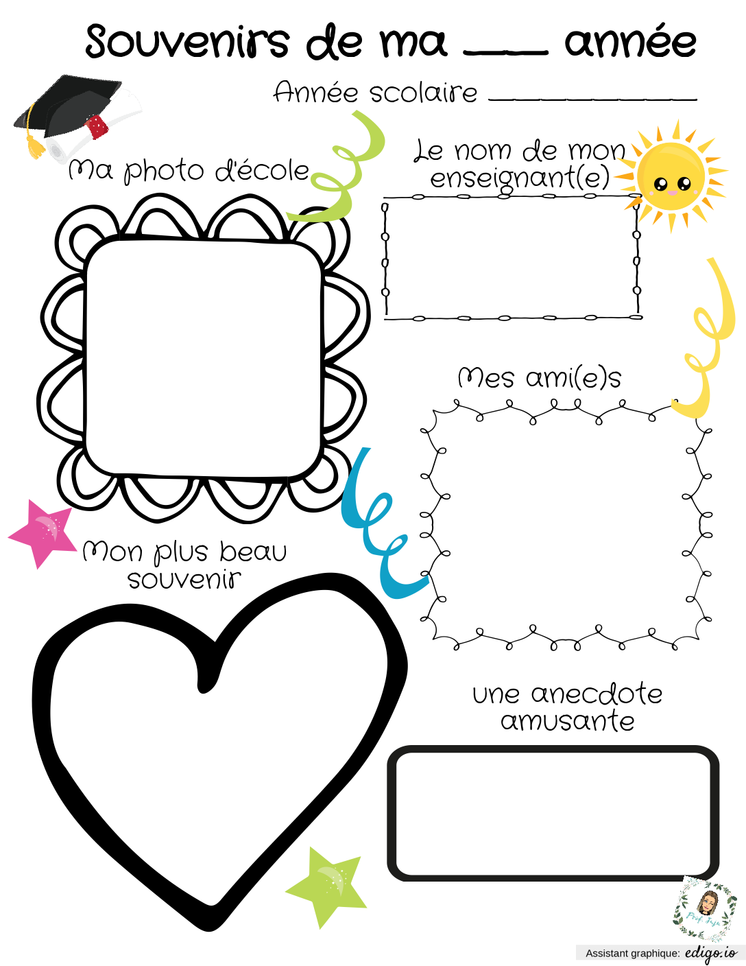 Souvenirs de ma 3e année, CM1, CE2, CE1, CP, Écriture, Thèmes Edigo