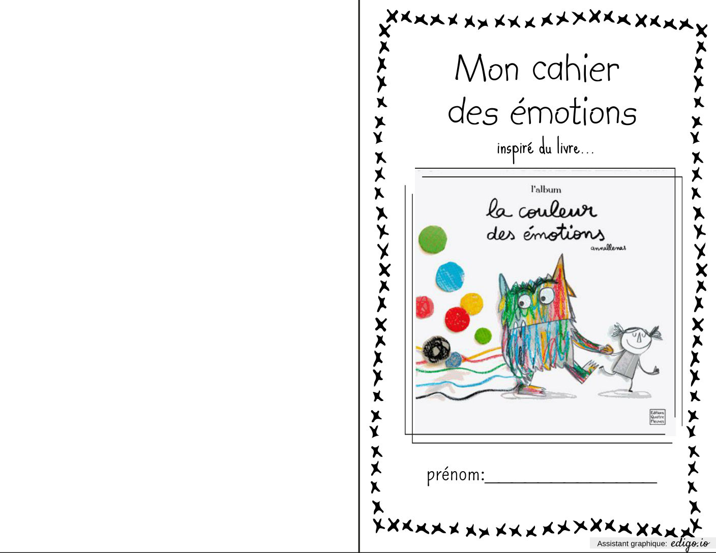 Cahier d'activités sur « La couleur des émotions »