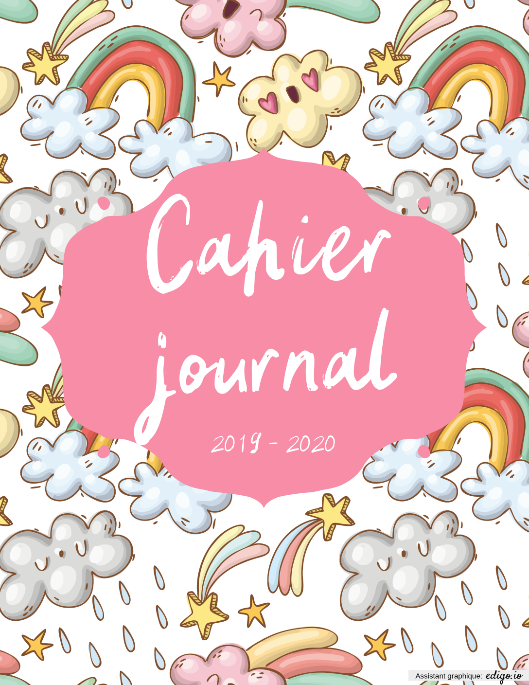 Page de garde Cahier journal, CM2, CM1, CE2, CE1, CP, MS et GS, PS