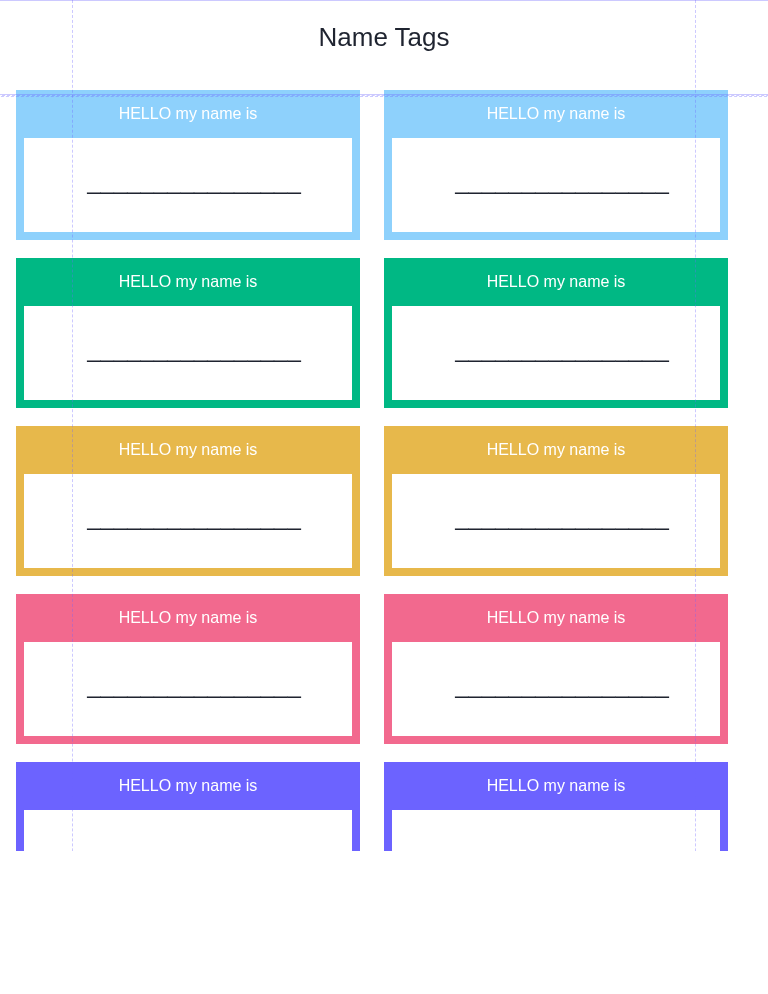 Close-up of the Printable Classroom Labels & Name Tags feature in Edigo